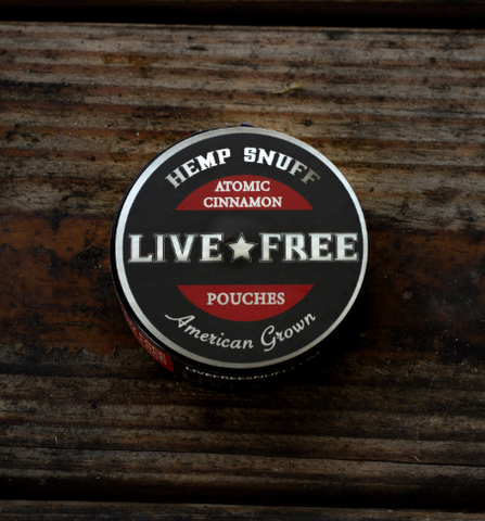 Live Free CBD Snuff Pouches (Atomic Cinnamon)