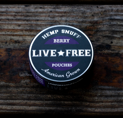 Live Free CBD Snuff Pouches (Berry)